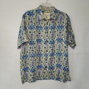 Island Republic Vintage Collection Silk Button Up Shirt Men's XXL Tropical Print